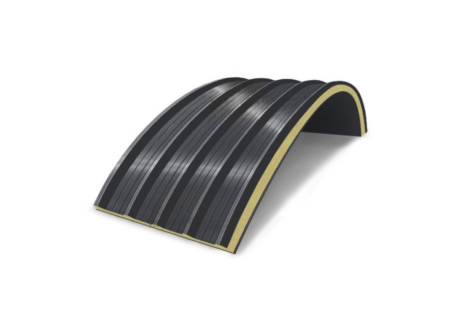 Арочная сэндвич-панель с минеральной ватой, 1200х120 мм, 0.5/0.5, Viking